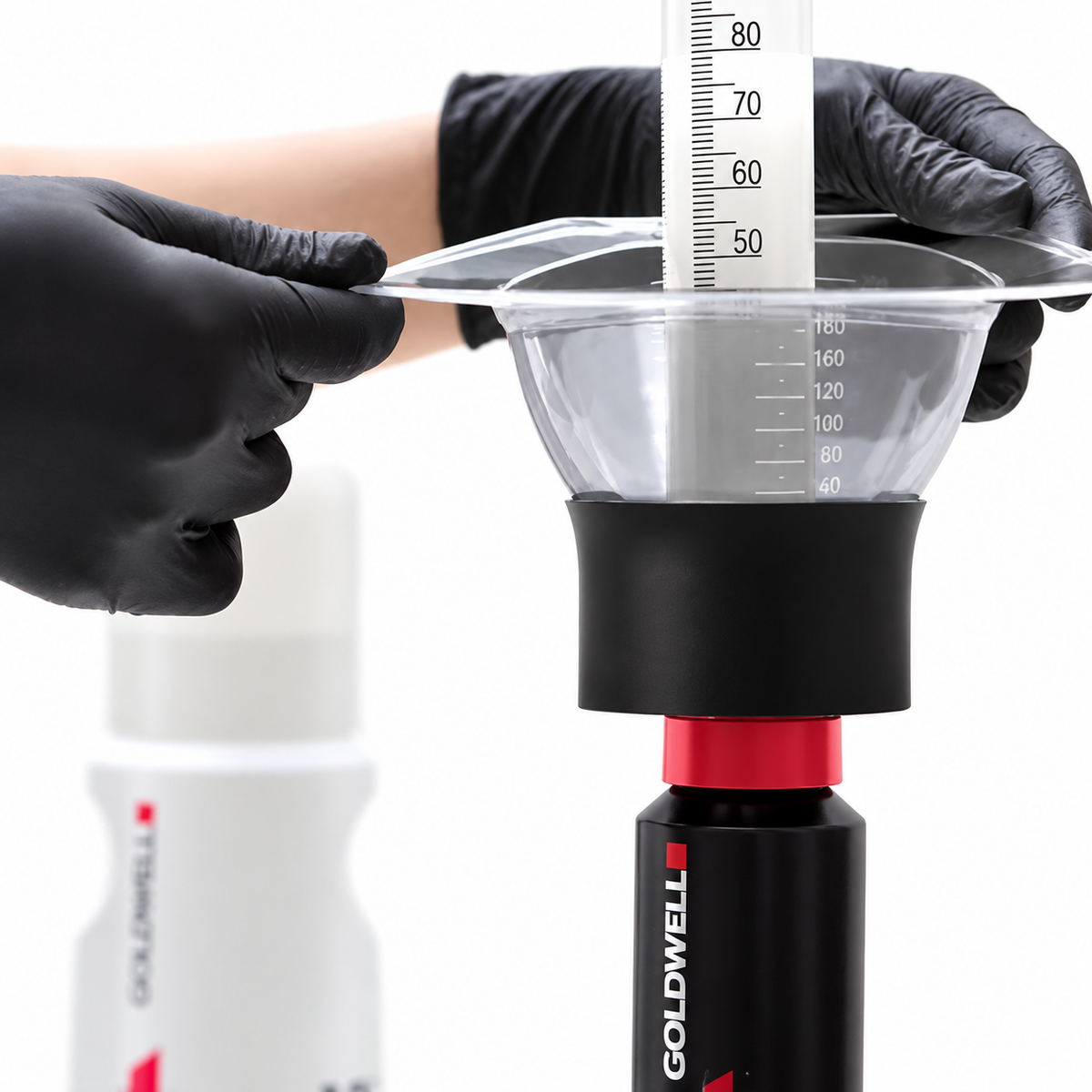 Goldwell Mess-Färbeschale mit Ventil für Depot-Dosensystem – Topchic, Colorance & Zero