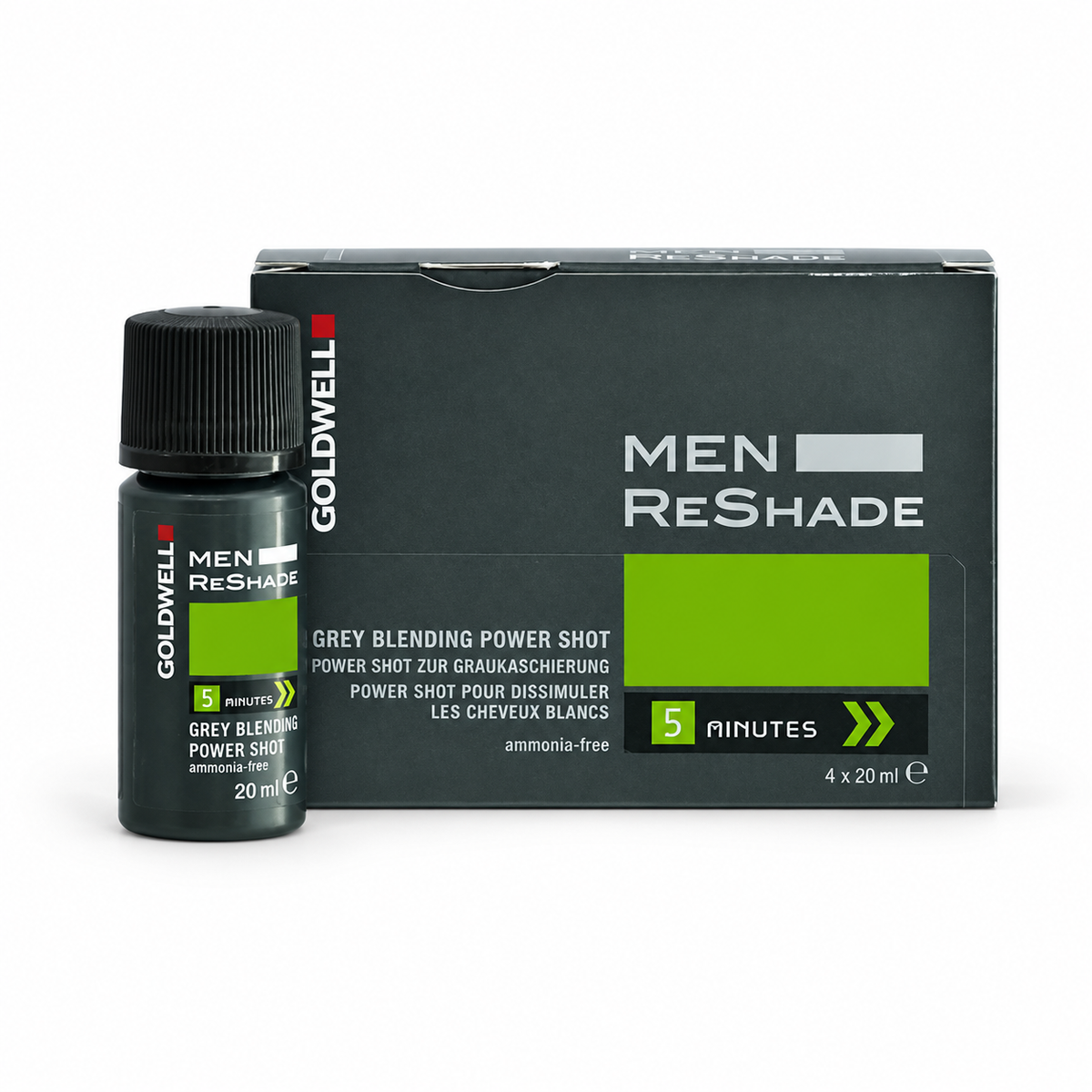 Goldwell Men ReShade Power Shot 4 × 20 ml – Graukaschierung für Männer