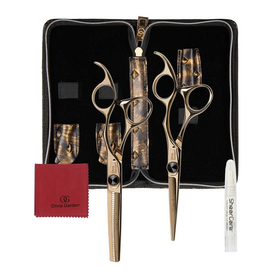 2erSet SilkCut Schere Black Gold Gr. 5.75 & 6''35T-ZUBEHÖR-Olivia Garden-TipTopPreis GmbH