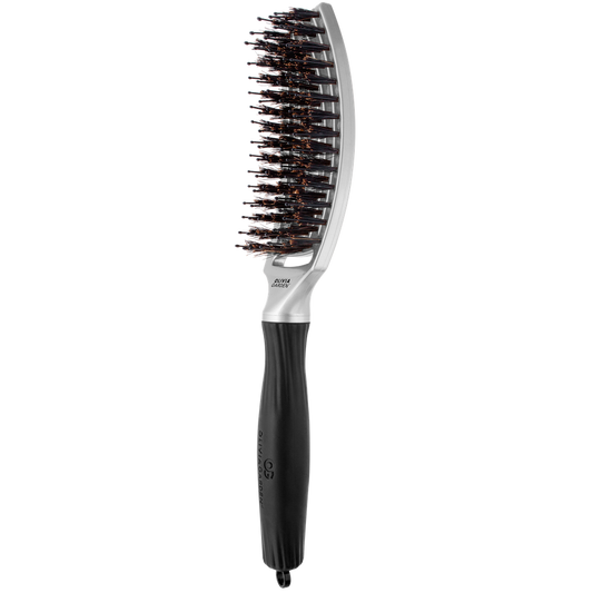 Fingerbrush Combo Medium Trinity Silber, 6-reihig-ZUBEHÖR-Olivia Garden-TipTopPreis GmbH
