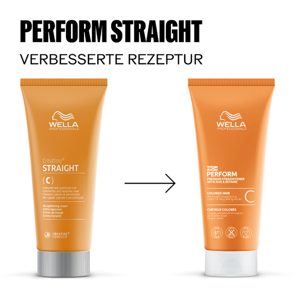 Pro+ PERFORM Straightening Cream C , 200ml-PERMANENTE HAARUMFOR-Wella-TipTopPreis GmbH