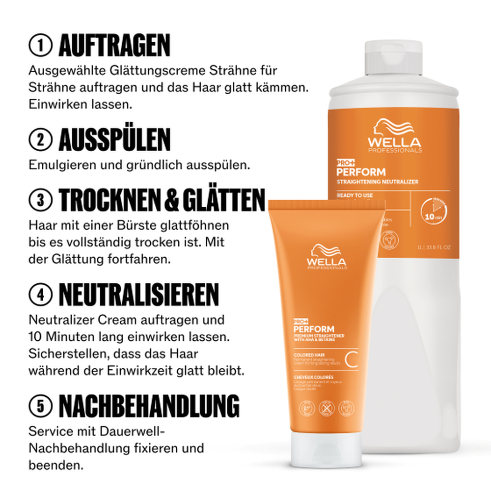 Pro+ PERFORM Straightening Neutralizer 1000ml-PERMANENTE HAARUMFOR-Wella-TipTopPreis GmbH