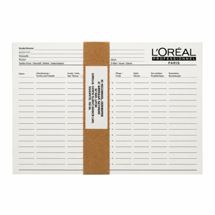 Loreal Professionnel Kundenkarten 100 Stück